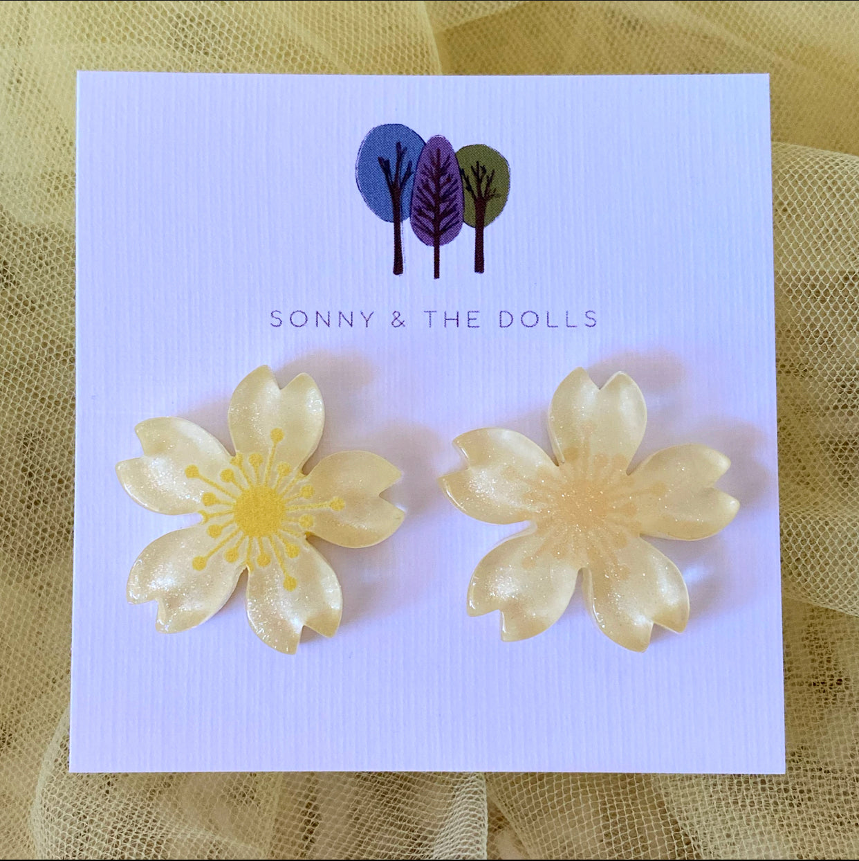 Happy Flower Studs - Lemon