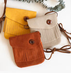 Suede Messenger Bag