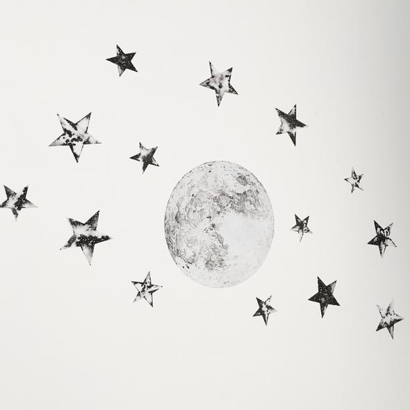 Fabric Wall Decals - The Moon and Stars Collection