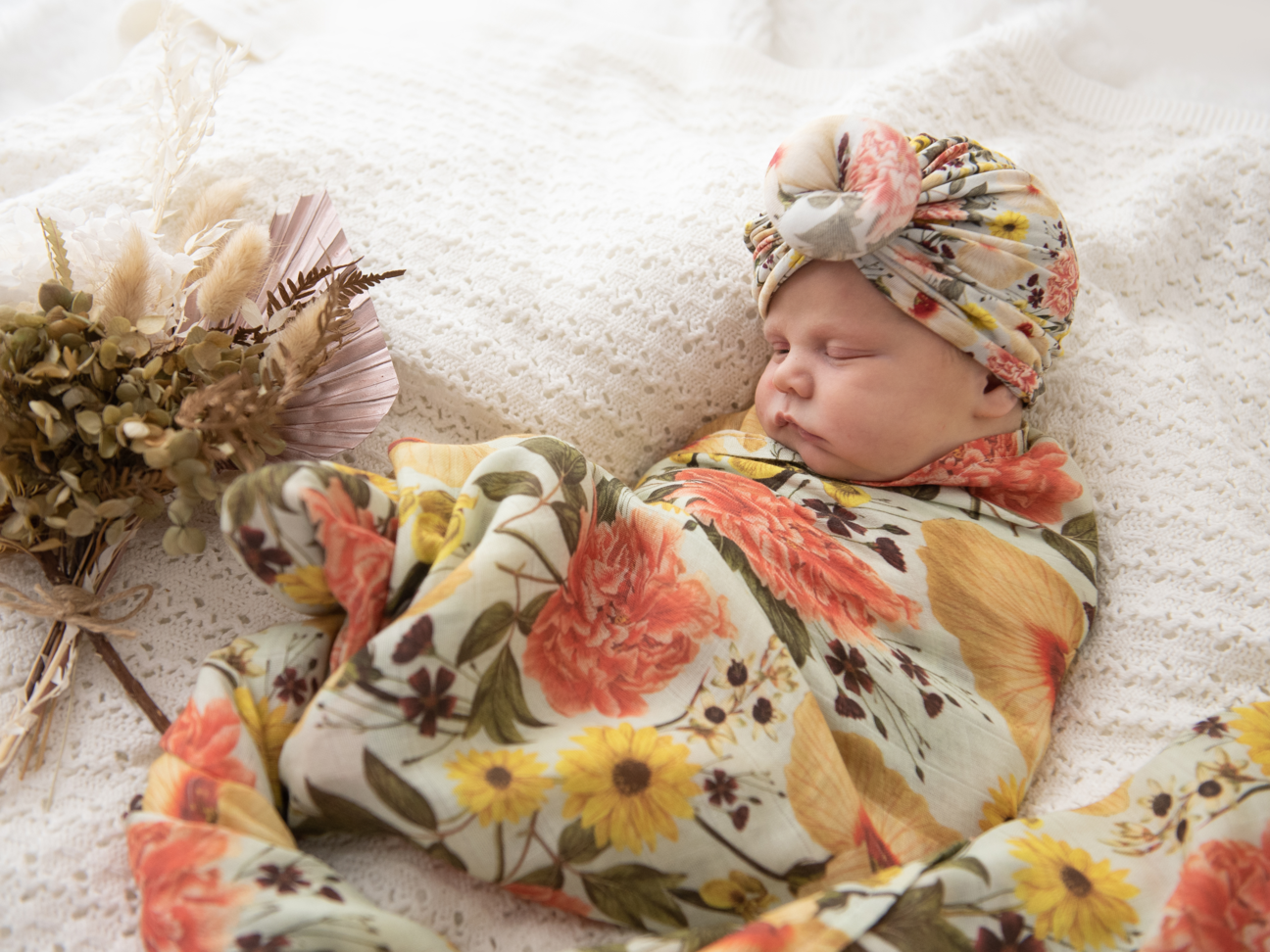 Organic Bamboo Swaddle - Adaline