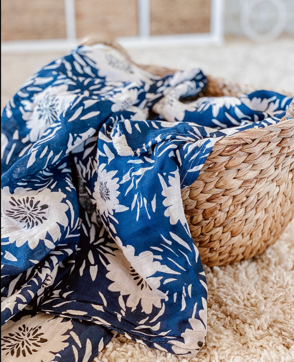 Muslin Wrap - Blue Floral