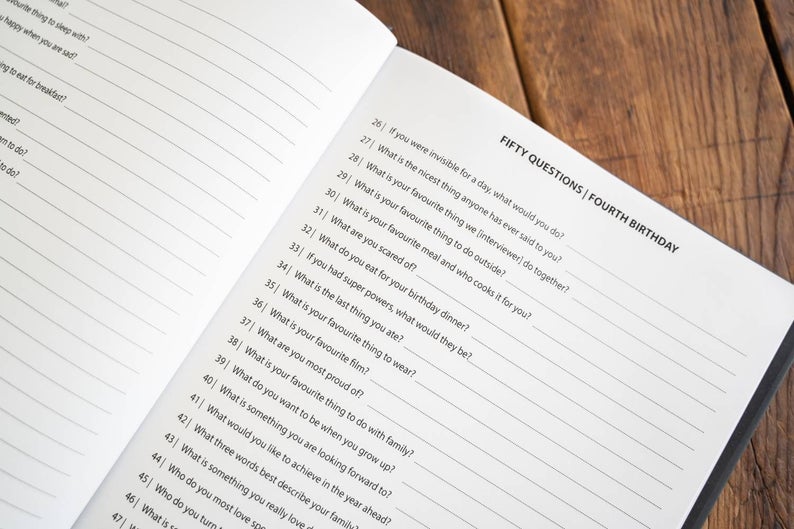 Fifty Questions - 18 Years. Keepsake Book