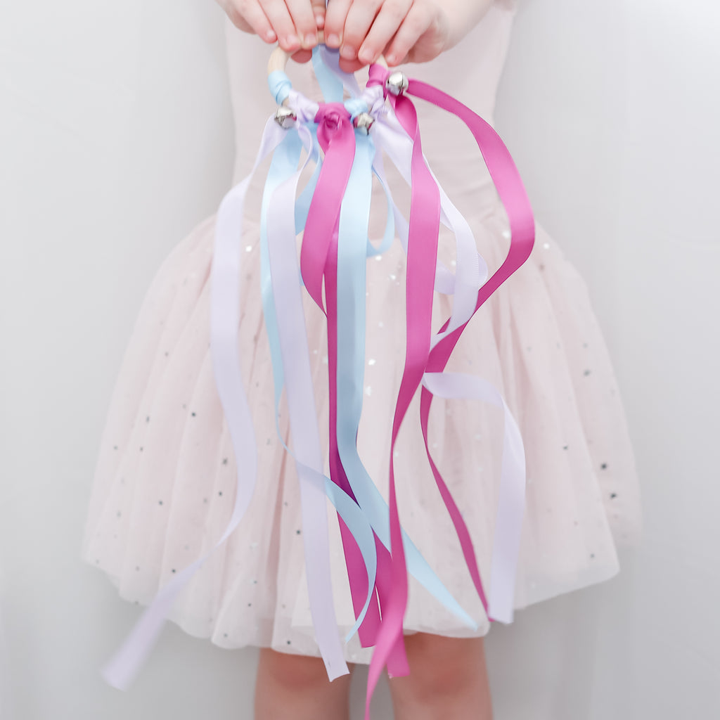 Ribbon Hand Kite - Blue & Purple