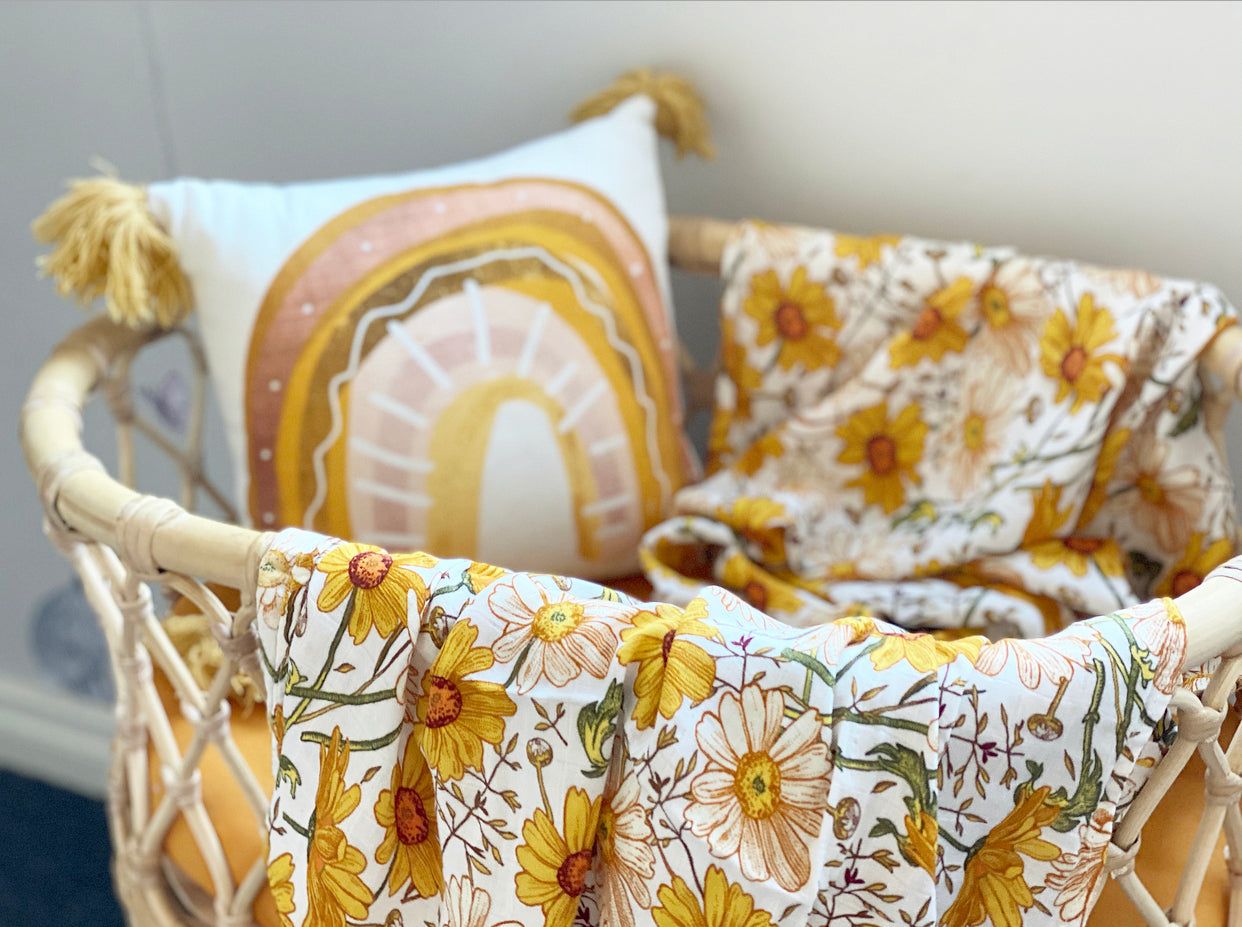 Muslin Wrap - Flower Garden