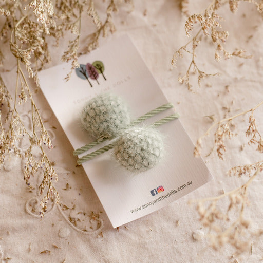 Fuzzy Pom Piggy Tail Bands - Mixed Colours