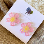 Happy Flower Studs - Dark Pink