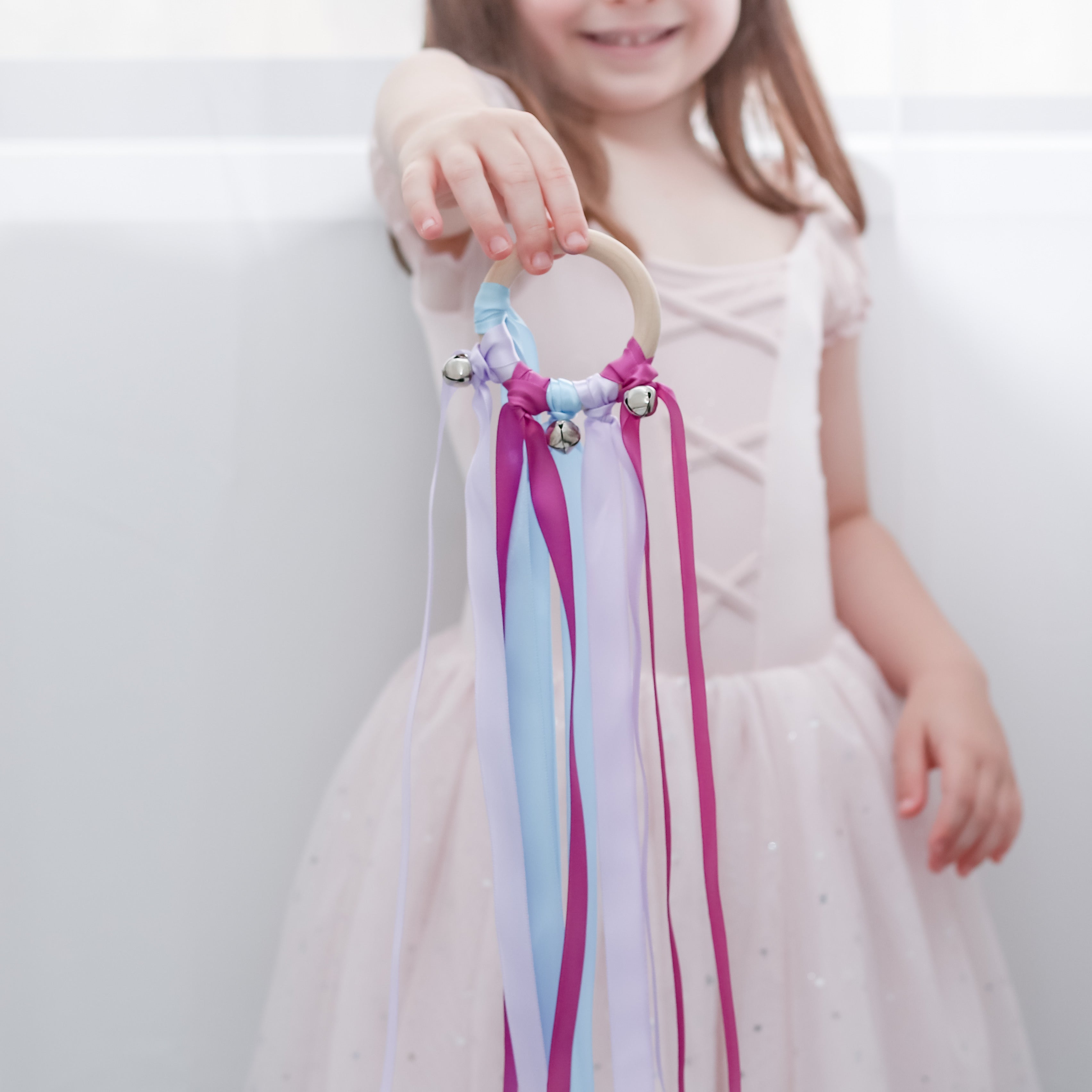 Ribbon Hand Kite - Blue & Purple