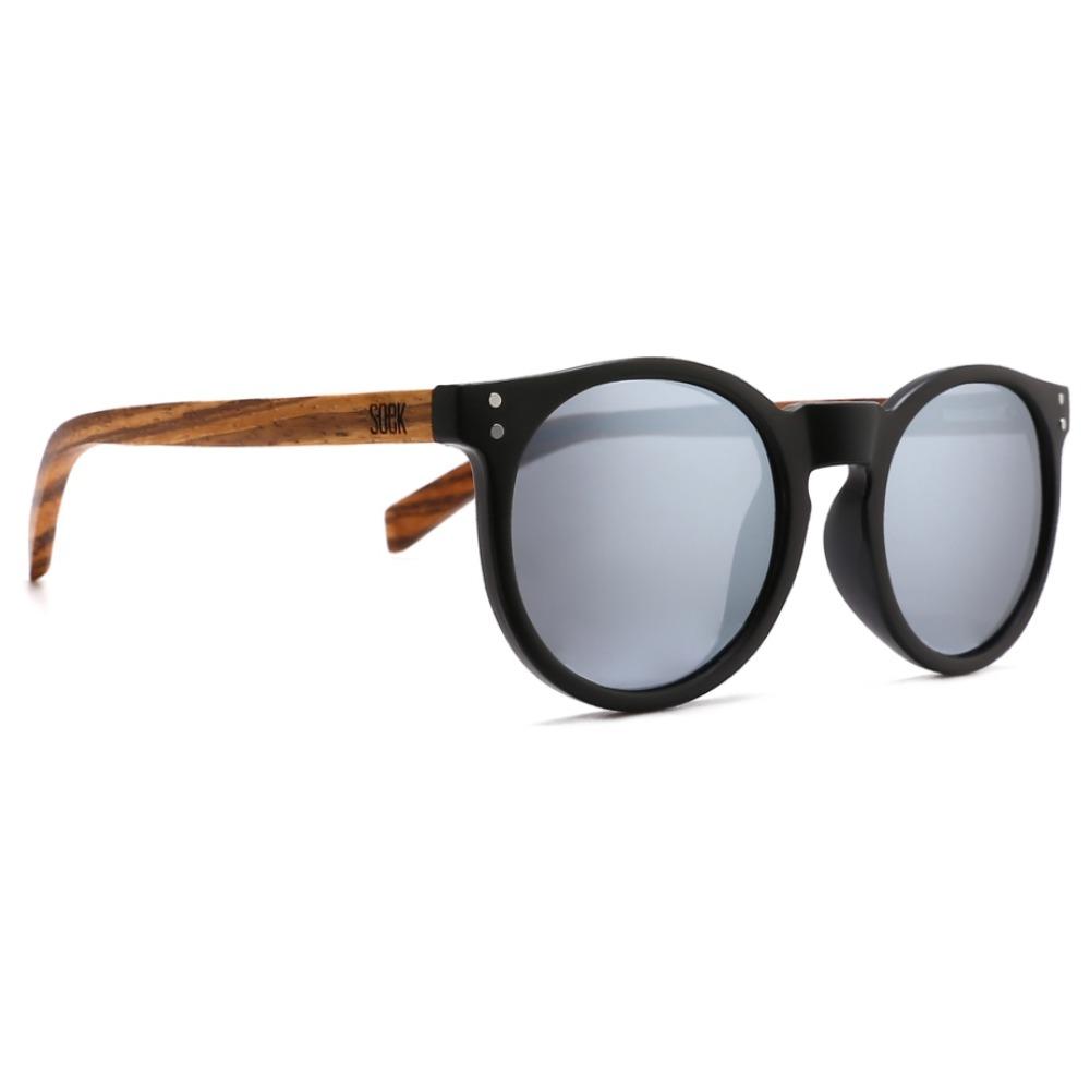 Sorrento Black Sustainable Sunglasses - Silver Polarised Lens