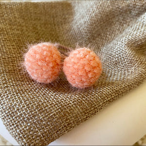 Fuzzy Pom Piggy Tail Bands - Mixed Colours