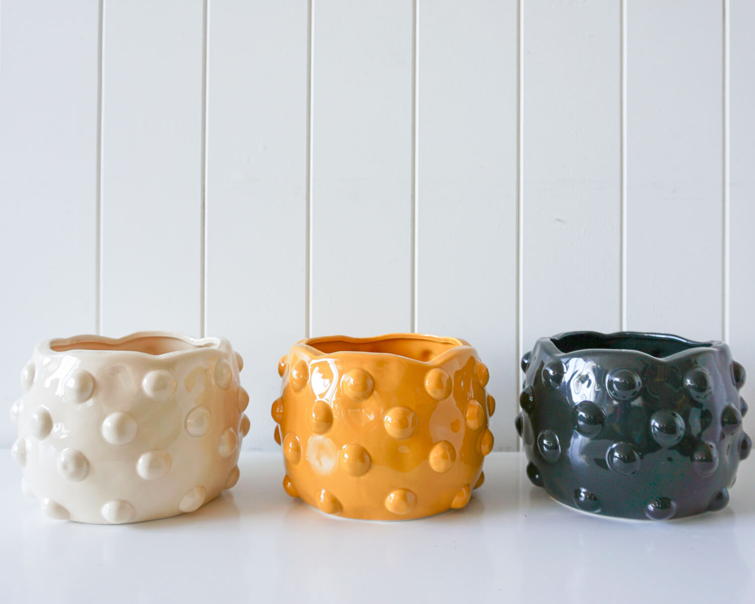 Bubbles Planter - White