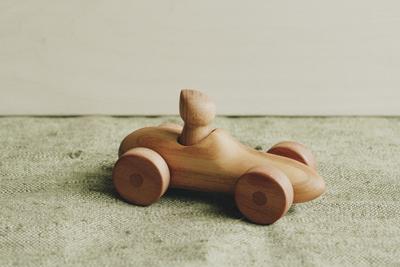 Wooden Car and Driver - Felix