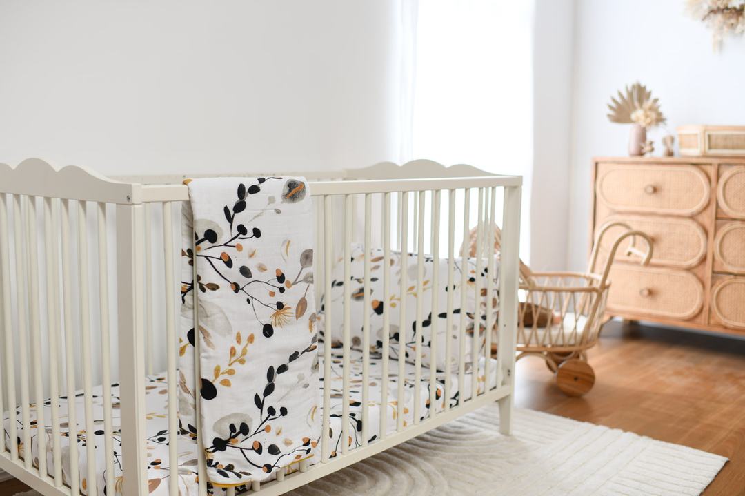 Muslin Cot Blanket - Golden Gum