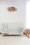 Zahara Azul Bamboo Jersey Cot Sheet