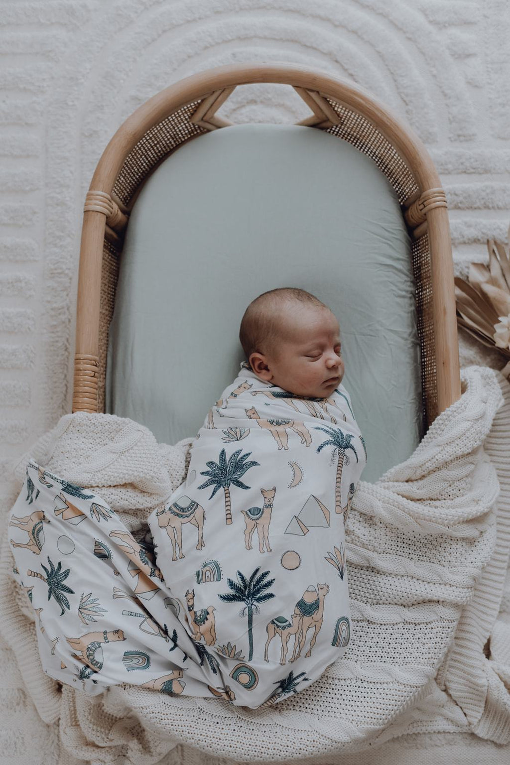 Zahara Azul Bamboo Jersey Swaddle Wrap
