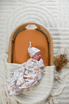 Zahara Peach Bamboo Jersey Swaddle Wrap