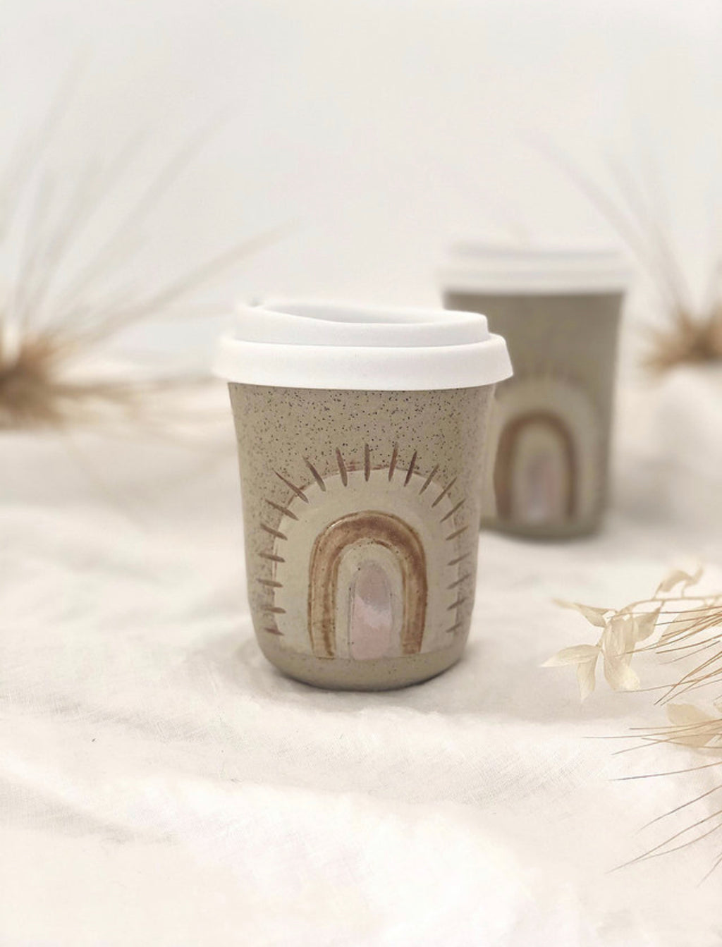 Ceramic Travel Mug - Boho Rainbow