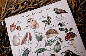 Woodland Alphabet Art Print