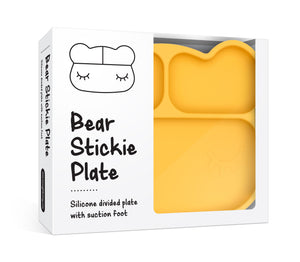 Bear Stickie Plate -Yellow
