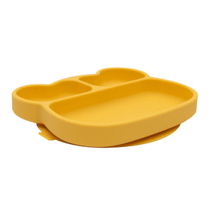 Bear Stickie Plate -Yellow