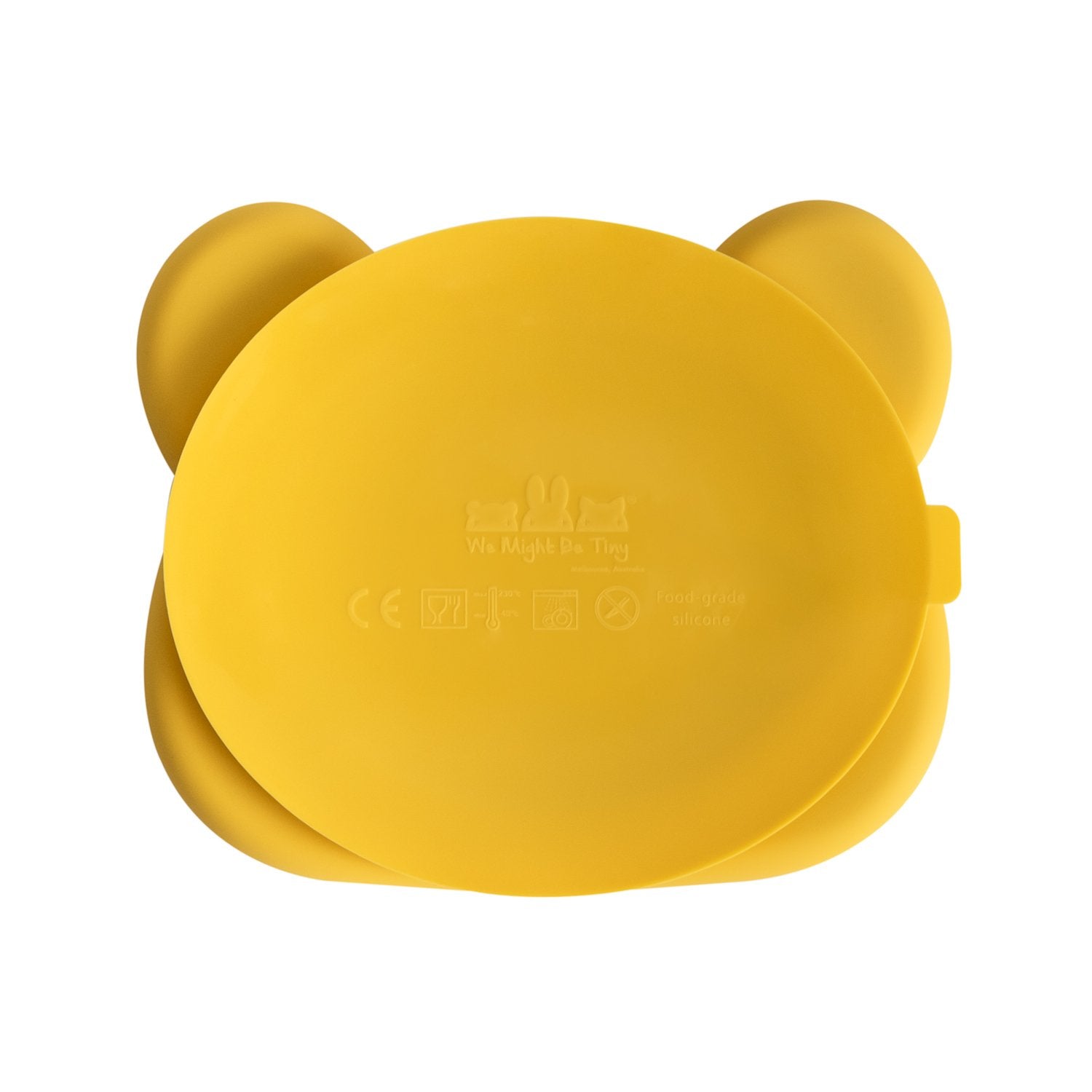 Bear Stickie Plate -Yellow