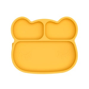 Bear Stickie Plate -Yellow