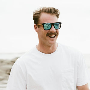 Forresters Black Sustainable Sunglasses - Blue Polarised Lens