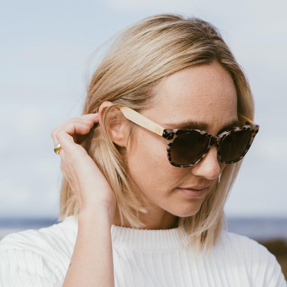 Lila Grace Ivory Tortoise Sunglasses - Polarised Lens