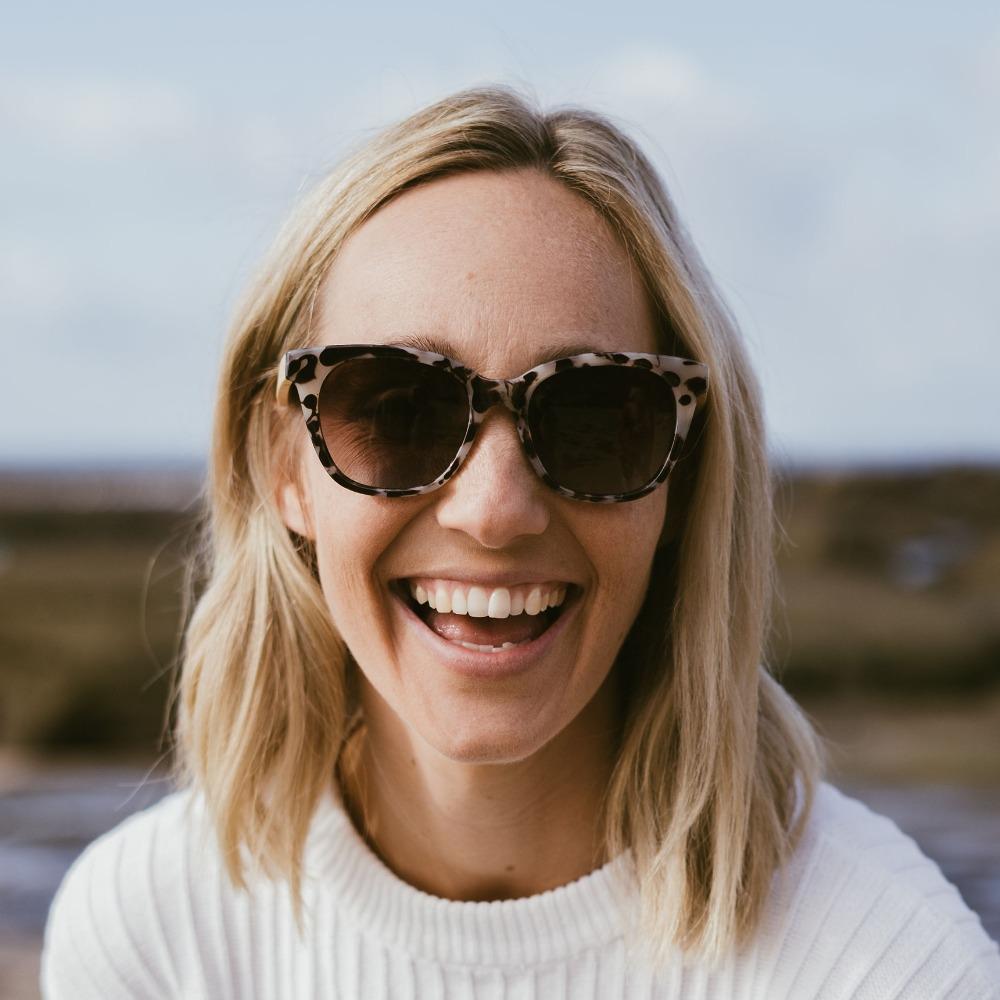 Lila Grace Ivory Tortoise Sunglasses - Polarised Lens
