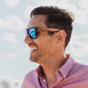 Forresters Black Sustainable Sunglasses - Blue Polarised Lens