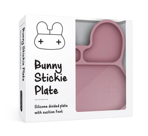 Bunny Stickie Plate - Dusty Rose