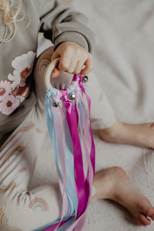 Ribbon Hand Kite - Blue & Purple