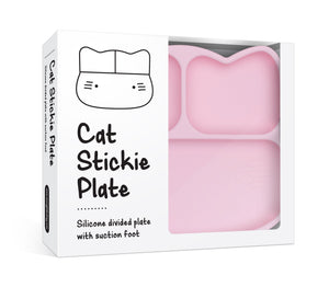 Cat Stickie Plate - Powder Pink
