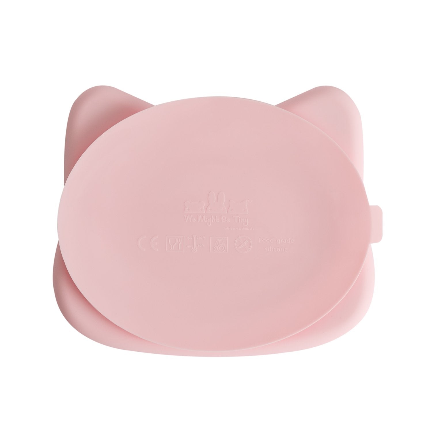 Cat Stickie Plate - Powder Pink