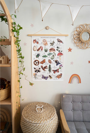 Woodland Alphabet Art Print