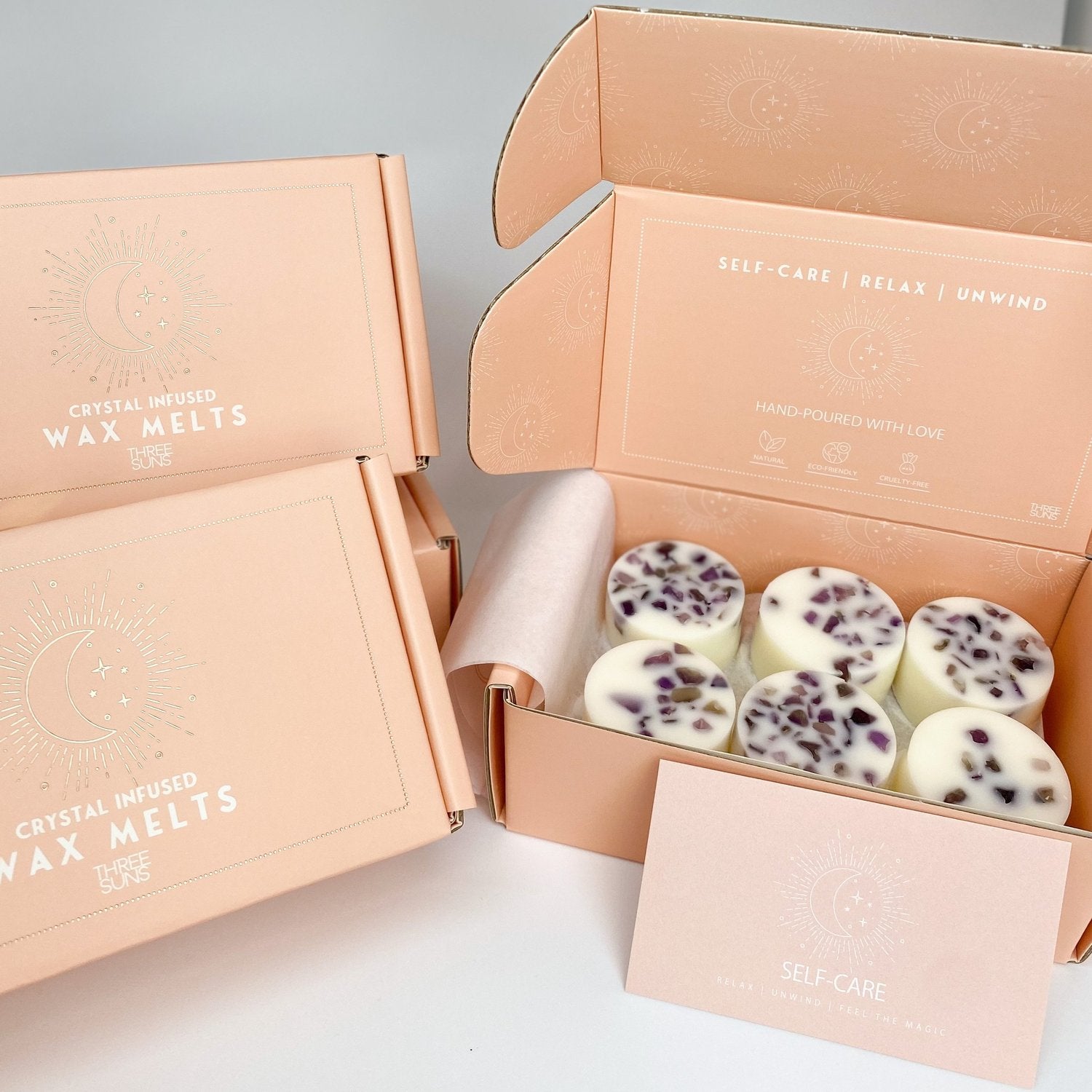 Crystal Infused Natural Soy Melts - Hunti