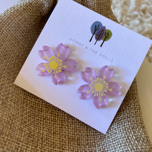 Happy Flower Studs - Lilac