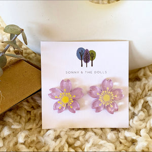 Happy Flower Studs - Lilac