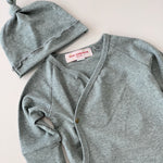 Kimono Knotted Gown & Top Hat - Grey