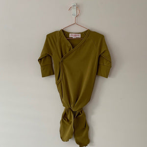Kimono Knotted Gown & Top Hat - Olive