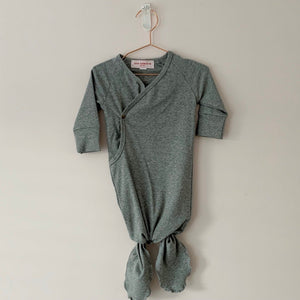 Kimono Knotted Gown & Top Hat - Grey
