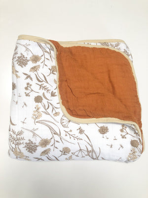 Muslin Cot Blanket - Wild Meadow