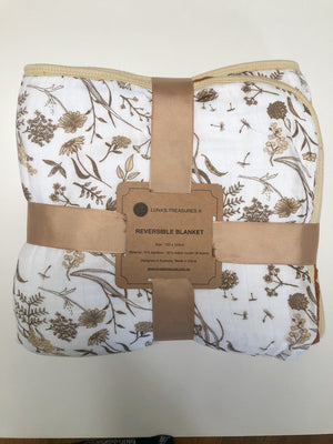 Muslin Cot Blanket - Wild Meadow