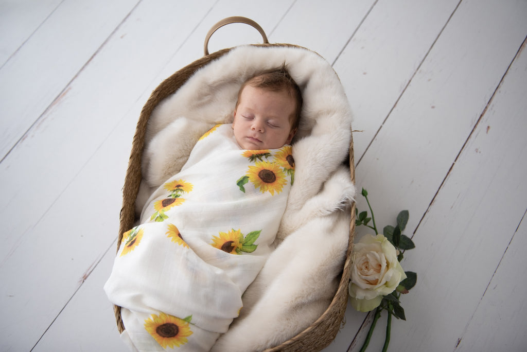 Organic Bamboo Swaddle - Sunny