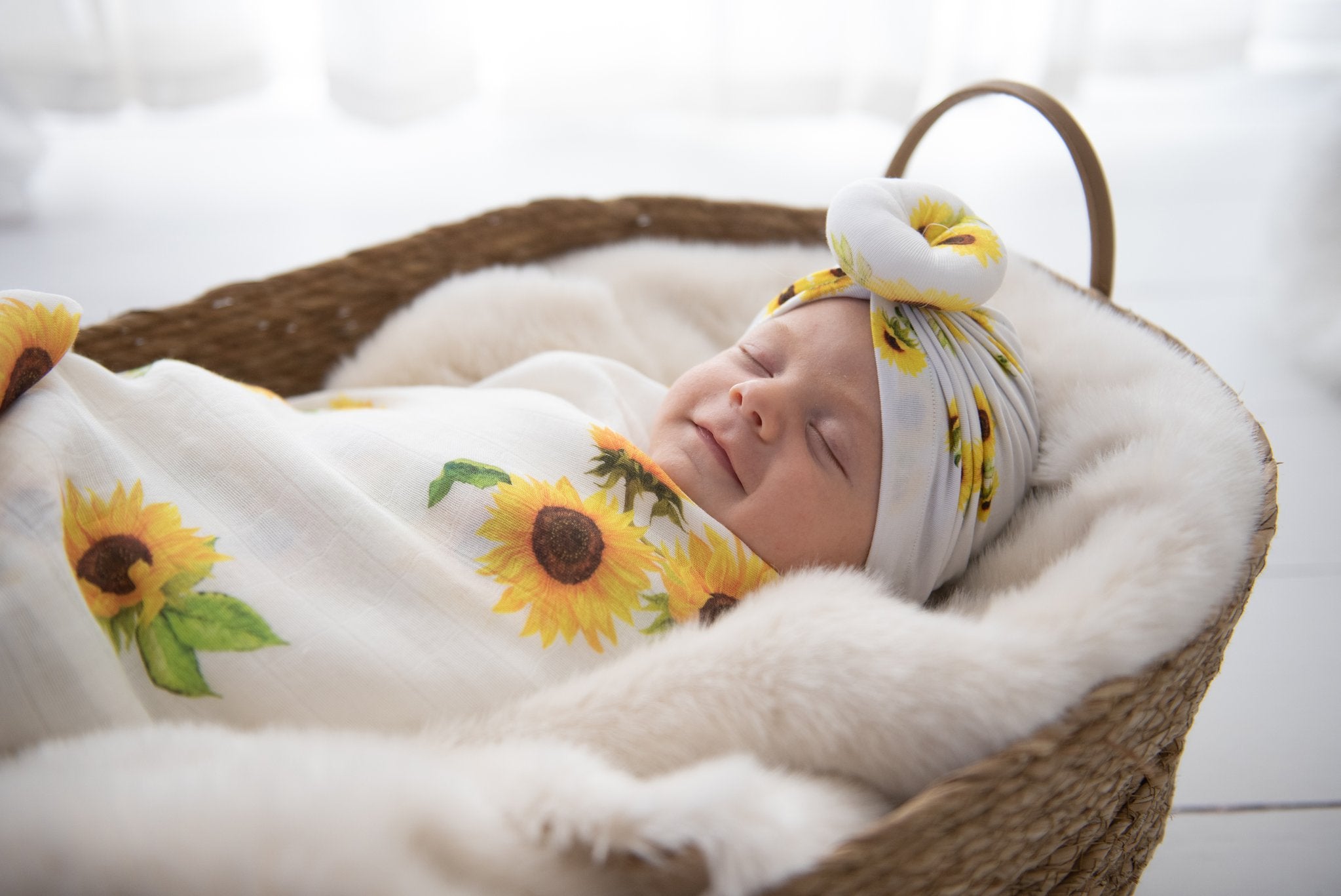 Organic Bamboo Swaddle - Sunny