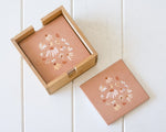 Ceramic Coaster Set of 4 - Auburn Cluster