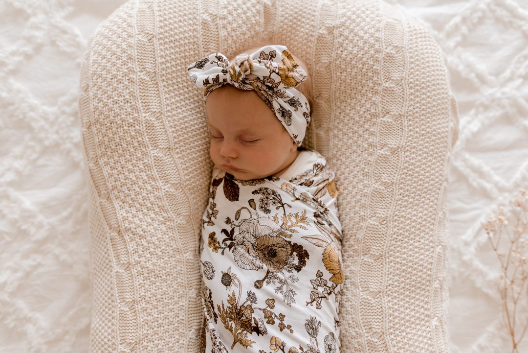 Goldie Blooms Bamboo Jersey Swaddle Wrap