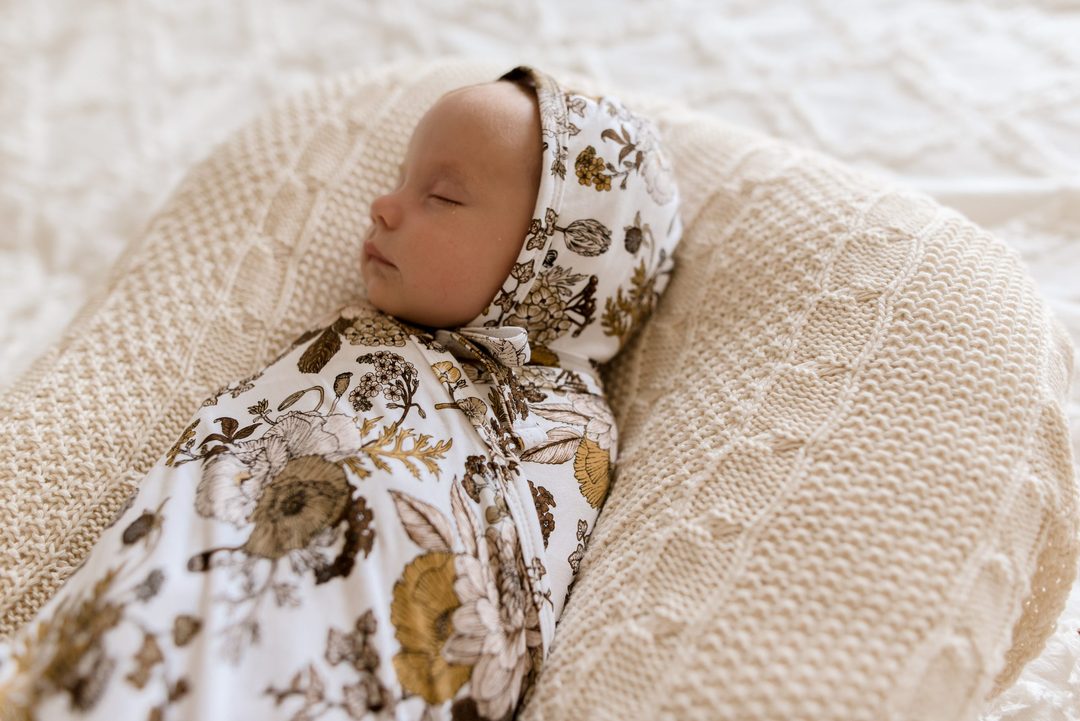 Goldie Blooms Bamboo Jersey Swaddle Wrap