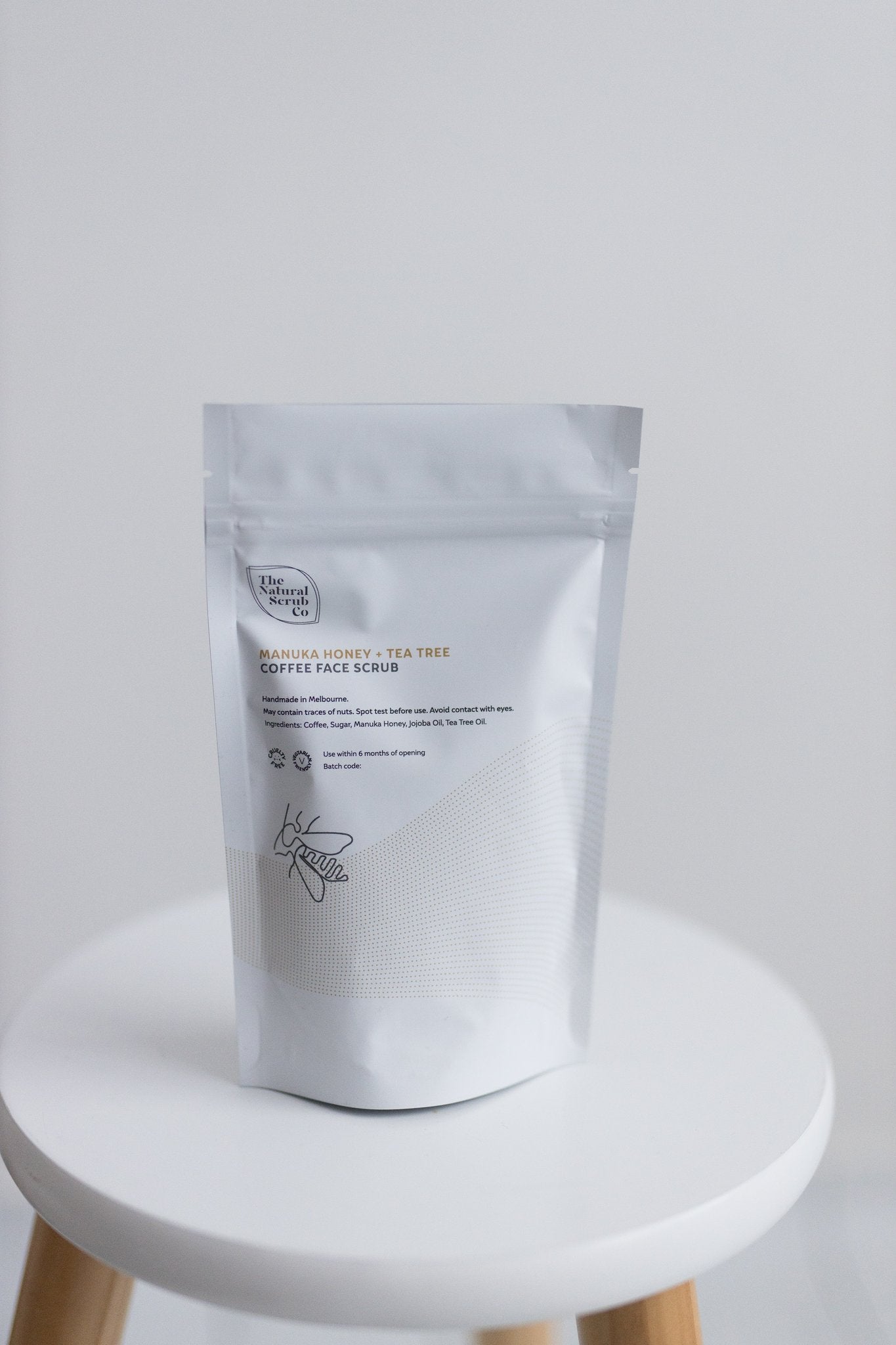 Coffee Face Scrub - Manuka Honey + Tea Tree