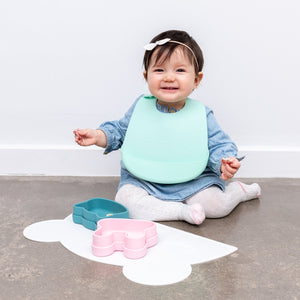 Catchie Bibs - Mint & Grey