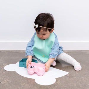 Catchie Bibs - Mint & Grey